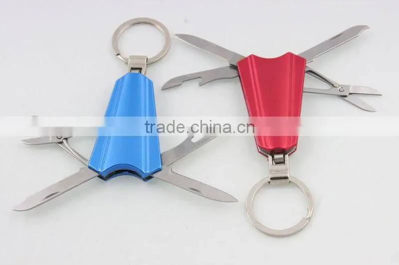 2014 Mini aluminium oxide keychain Knife/pocket keychain knife/keychain tool