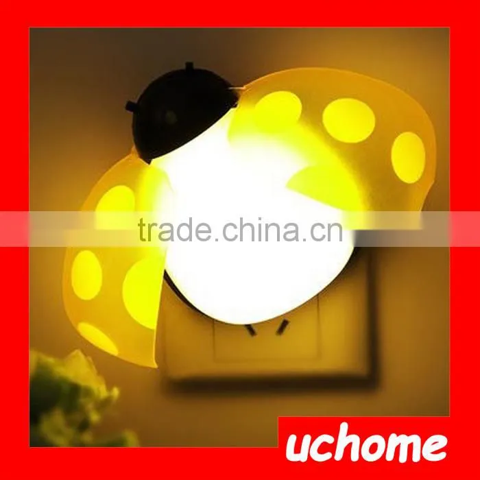 UCHOME LED Nightlights Creative Beetle Sound Light Controled Baby Feeding Wall Night Lamp Children Bed Room Sleep Lights