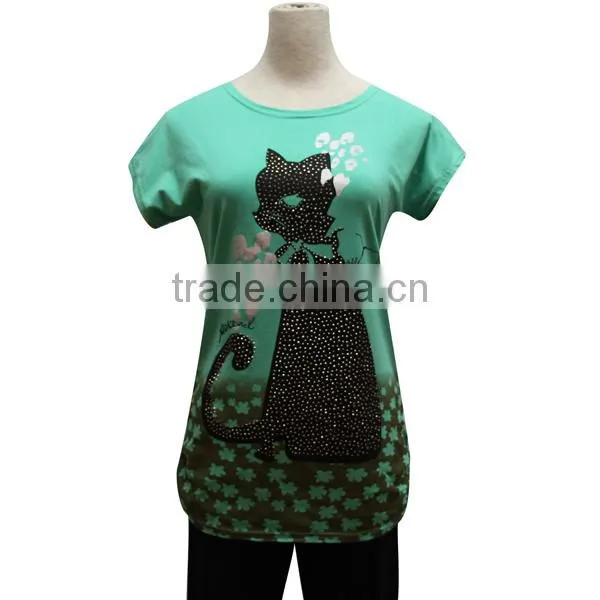 cool cheap nice fashion cute animal 2016 ladies tops latest design
