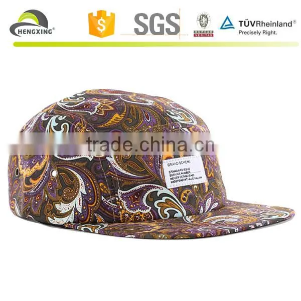 High quality stylish two tone custom 5 panel camp cap