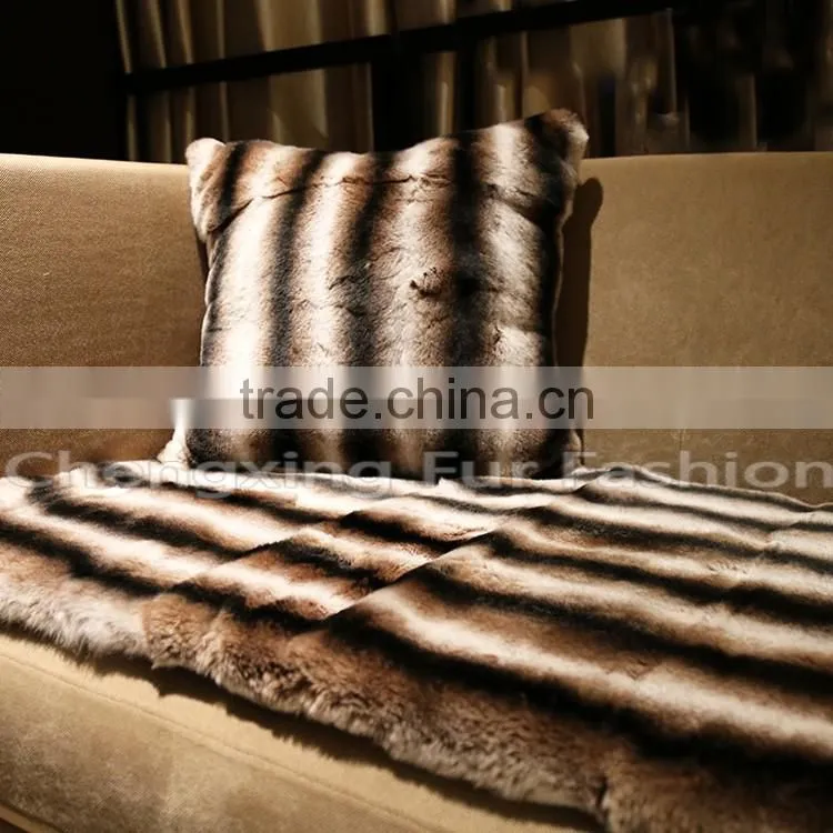 CX-D-128B New Arrival Rex Rabbit Fur Carpet/Fur Blanket