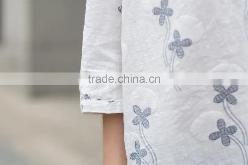 casual blouse summer blouse fashion loose style blouse for young ladies