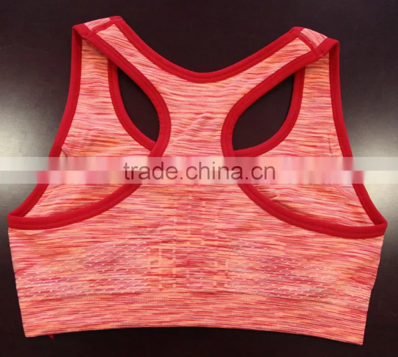 sport seamless space yarn stylish yoga sports girl tube sexy bra