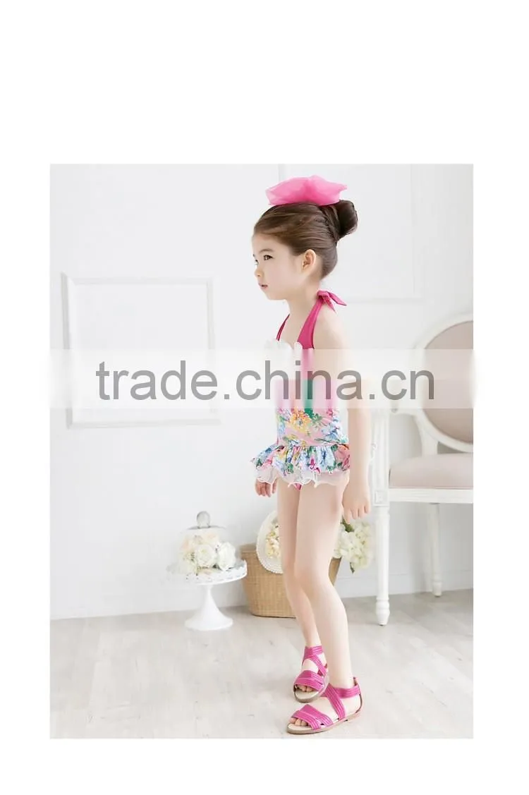 Children piece swimsuit girls skirt type swimsuit children baby swimwear Floral