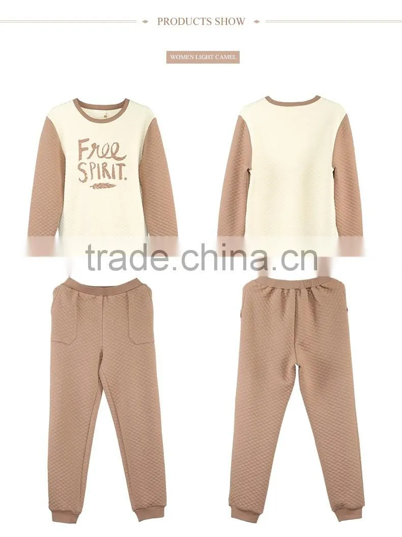 Latest design Qianxiu women thick printed sexy night suit