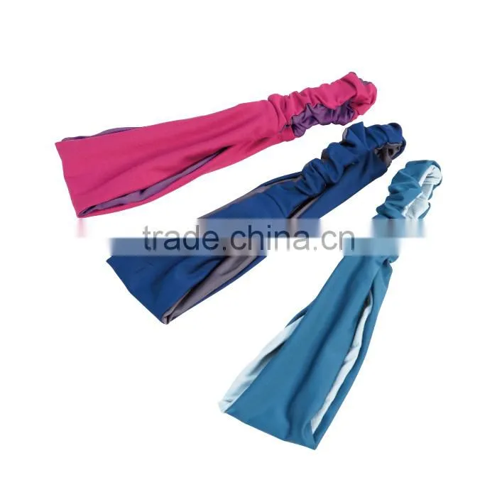 Women stylish 2 tone elastic sport hair band