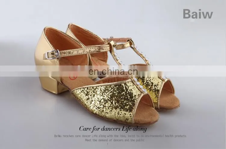 08B5L240 Shiny Children Latin Dance Shoes