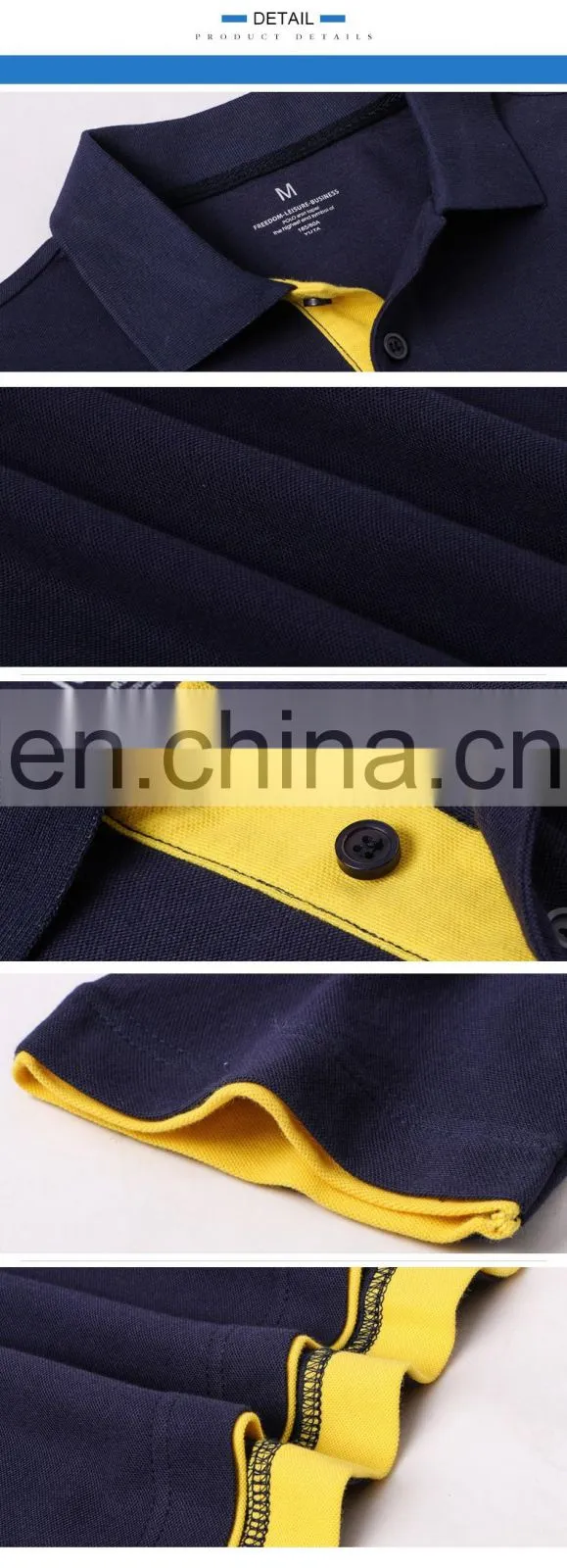 Personalized Custom 100% Cotton POLO Shirt Wholesale T-Shirt with Collar Made from China Manufacturer