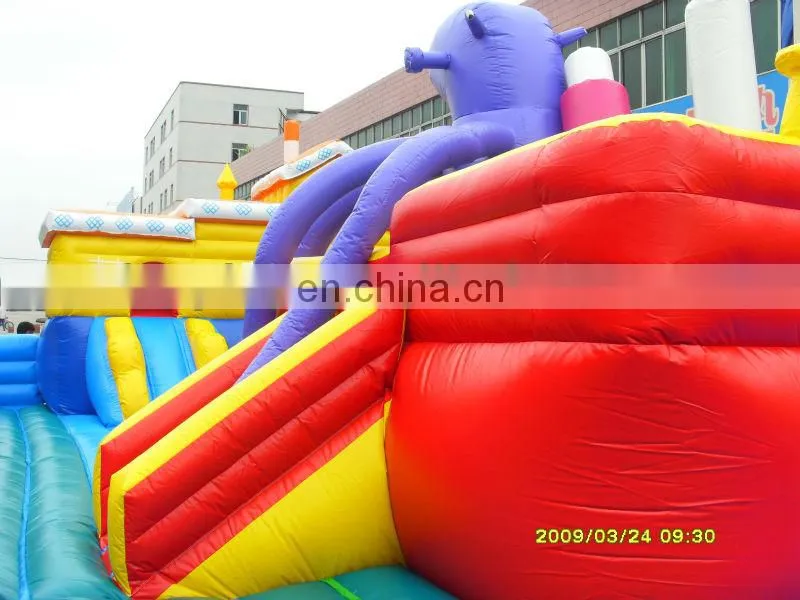HI Kids Fun City Inflatable Playground Outdoor Gym Playground Equipment Inflatable Fun City