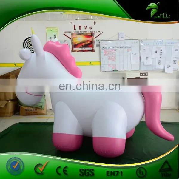 1.5m Small Bouncing Pink Inflatable Unicorn Cute Toys Pink Animal Horse