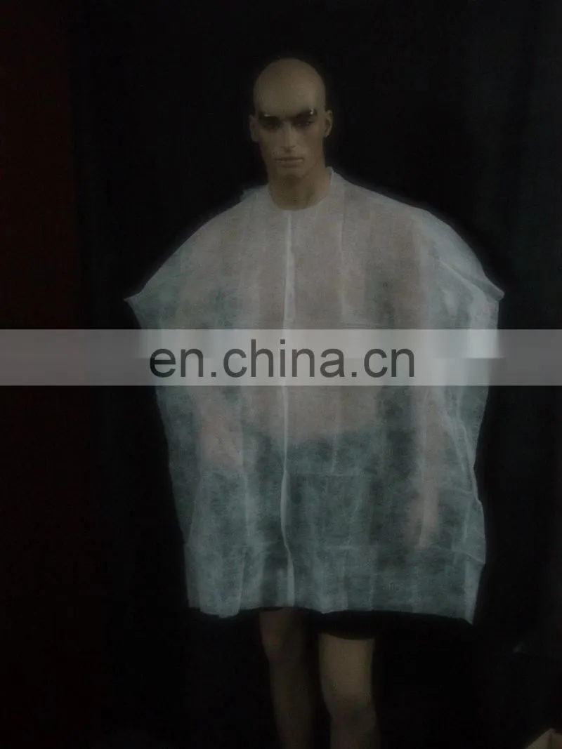 disposable nonwoven salon poncho coat for hair dressing