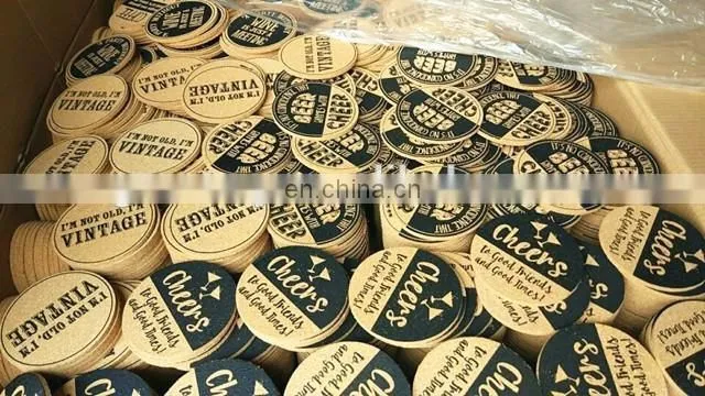 Christmas gifts customized paper cork coaster for sale