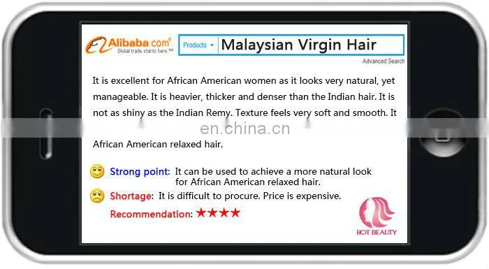 Large Stocks Malaysian 14 16 28 30 inch Human Hair Weave Extension