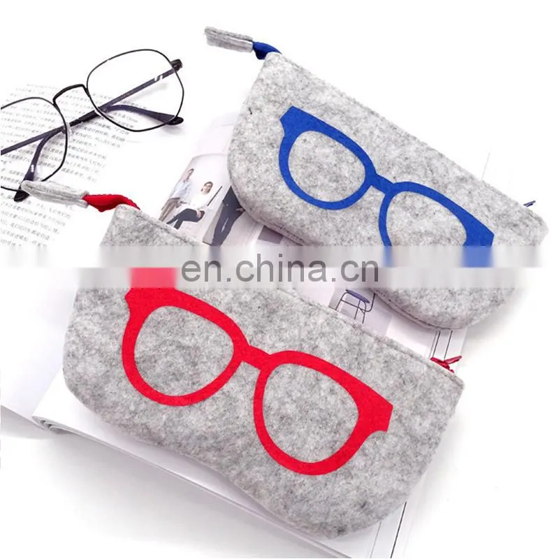Pretty felt Eye glasses pouch sunglasses bag