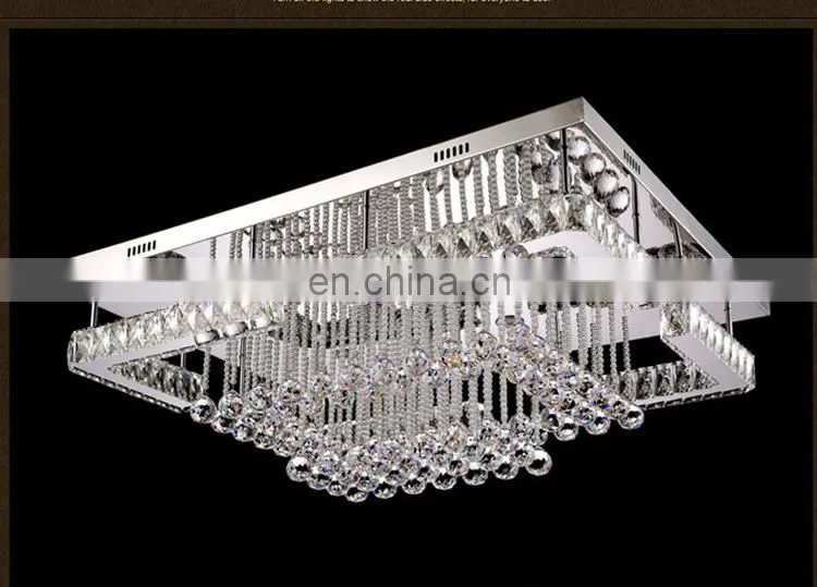 Square crystal LED ceiling Light crystal light chandelier