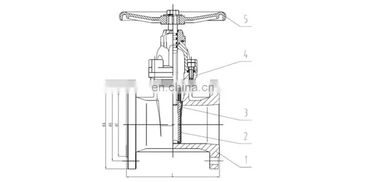Bundor 6 Inch ht200 dn80 pn16 gate valve with handwheel Water Non Rising Resilient Seat Flanged Gate Valve