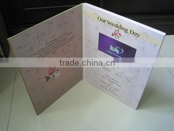 OEM video greeting cards tft screen video brochure