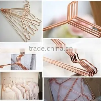 HA6918 luxury metal hanger durable copper wire coat hanger