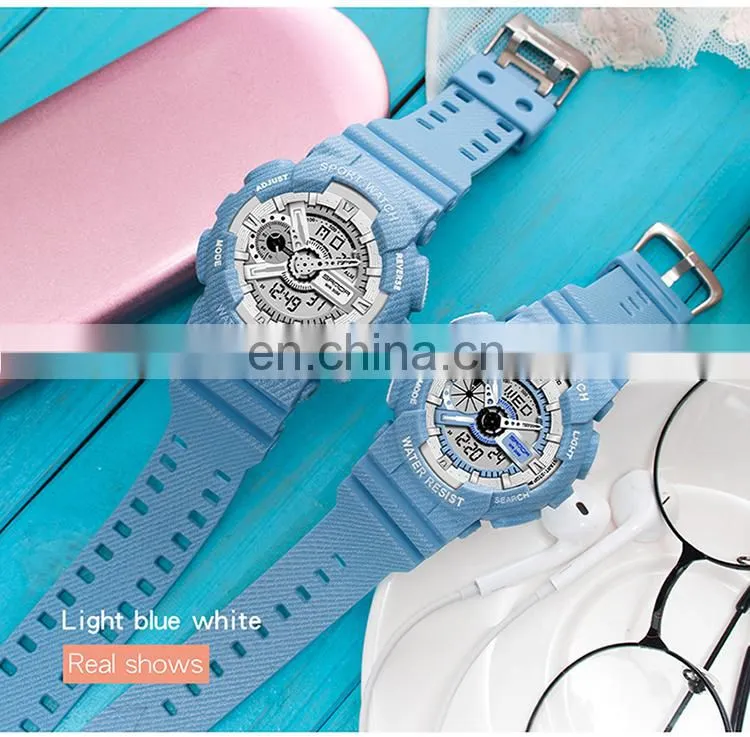 Sanda 299G 292L Leisure Sport Watches for Ladies and Men LED Luminous Waterproof Unique Functional Digital Watches Unisex