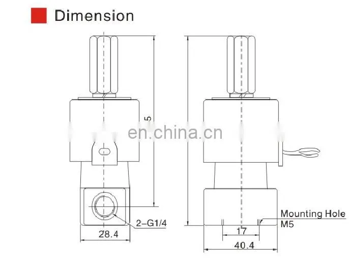 SNS DC231-Y Series pneumatic direct acting type 1/4" thread size solenoid valve