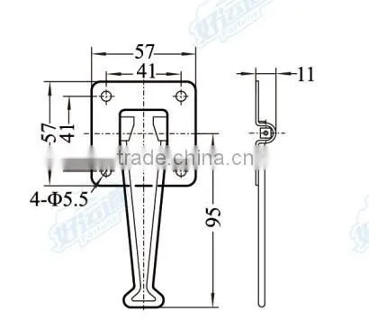 02451 Van trucks stainless steel door retainer or door holders