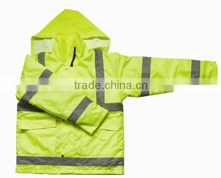 Reflective Stripes Jacket with Hat