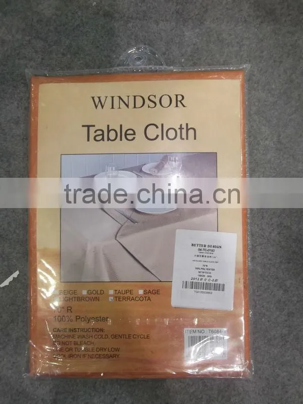 Solid Elegant Jacquard Damask wedding Table Cloth