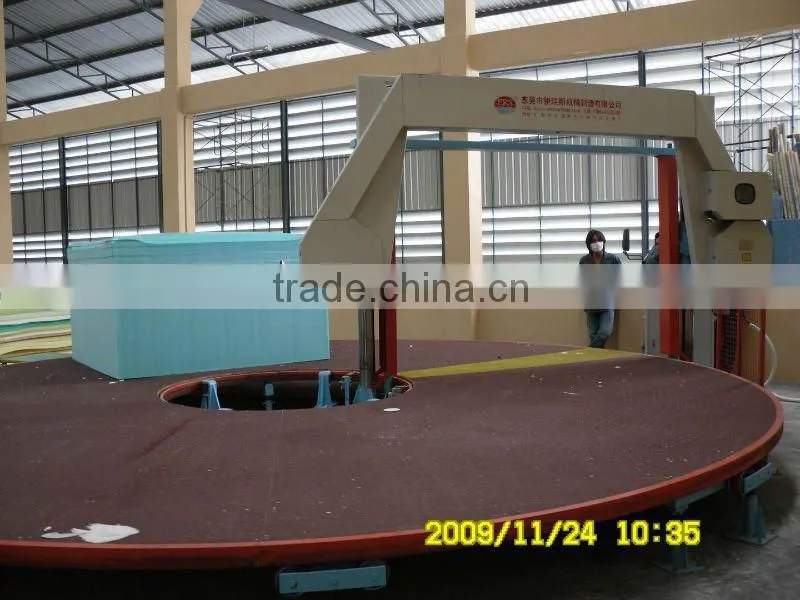 Horizontal carousel sponge slicing cutting machine