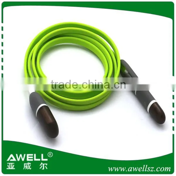 2016 hot sale made in china usb 2.0 cable led flow micro usb cable for Android