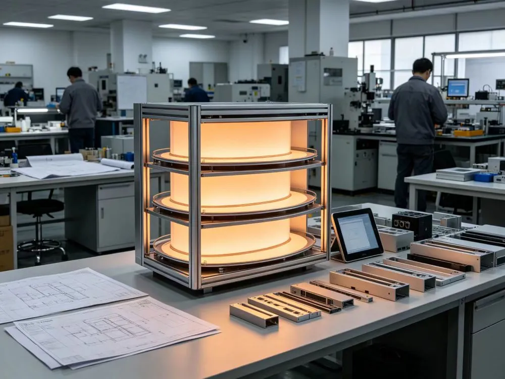 Original R&D of Multi Layer Rotating Light Boxes: Patent Driven Manufacture at ADE Factory Guangzhou