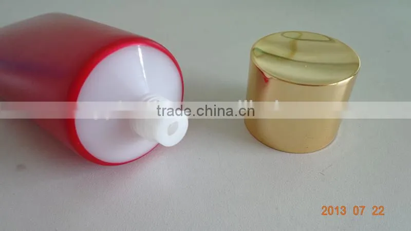 Red tube for skin care products,plastic tube for cosmetic packaging