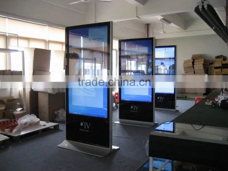 custom 72inch floor stand screen multi touch pc monitor digital signage