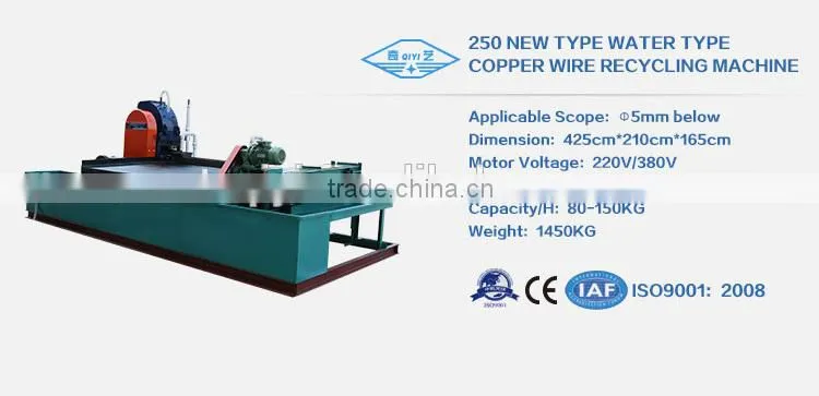2015 NEW HOT CE & ISO QY-250 Water-type machine plastic recycling
