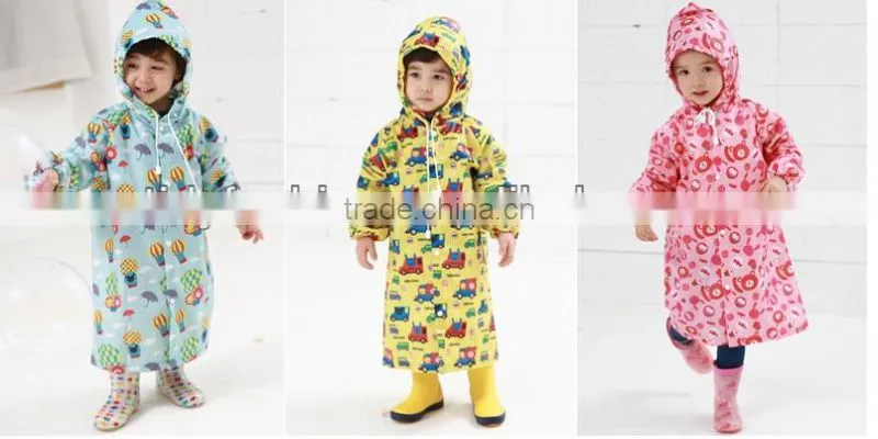 Waterproof Frog Printed Long Raincoats For Kids