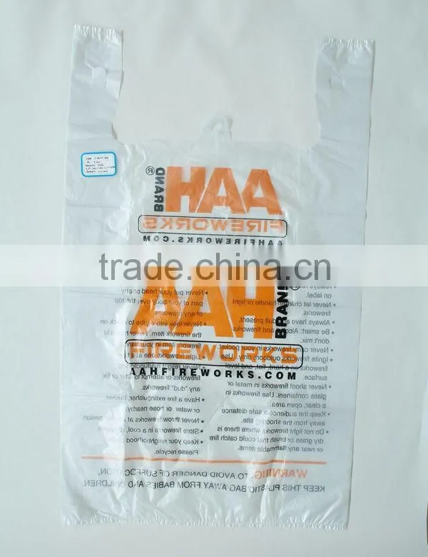 Yellow HDPE T-shirt Packing Bag With Printing
