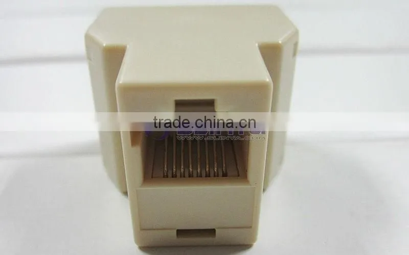 RJ45 Network Cable 1-to-2 Female-Female Spliter Coupler 8P8C