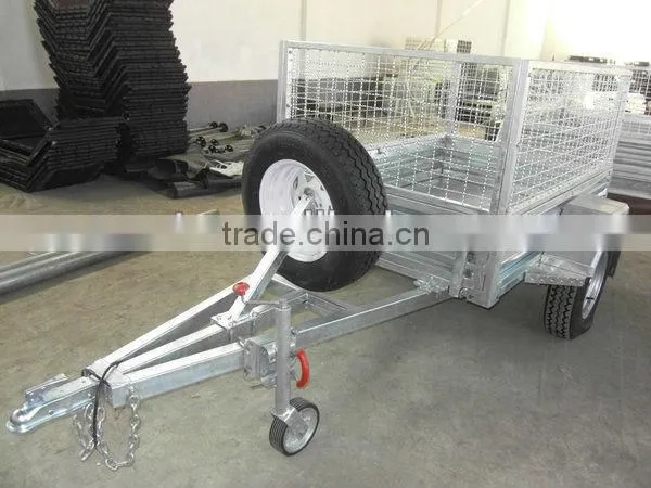 8x5FT Heavy duty hot dipped galvanized tandem box trailer, utility trailer