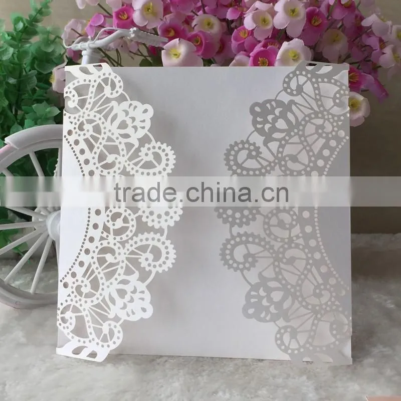 250gsm pearl paper handmade envelop can insert RSVP card Qj-38