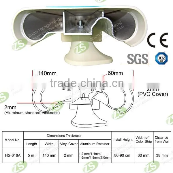 PVC stair handrail plastic cover for elderly