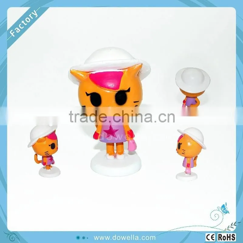 cute mini PVC cartoon kitty figurine collective baby toy