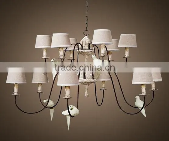 High Quality Funny Indoor Lighting with wooden pendant lights RT7001-D6+8