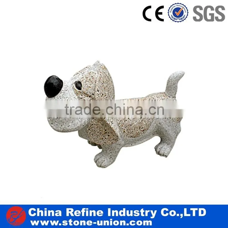 Cute granite dog sculptures