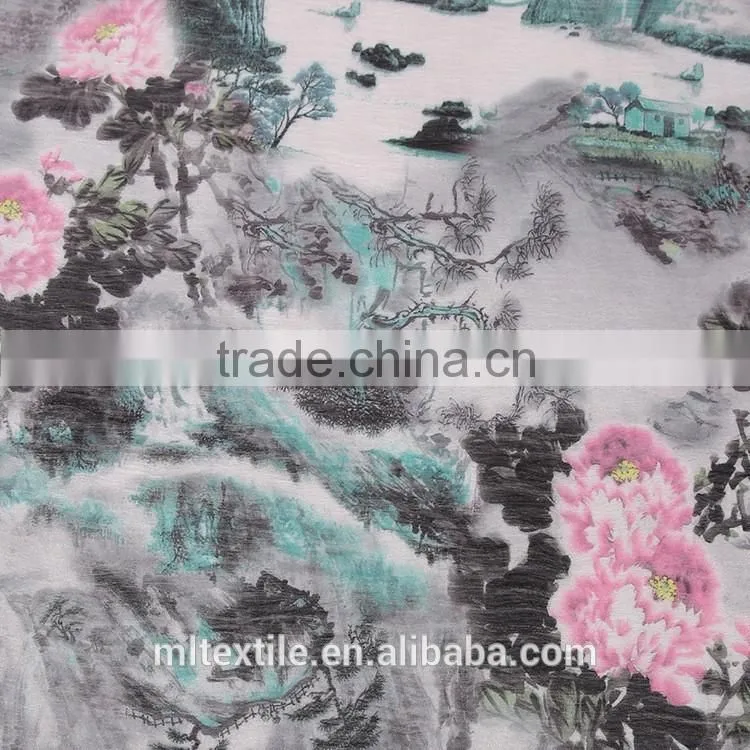 High Quality 100% Polyester Snowflake Printed Organza Fabric For curtain fabric