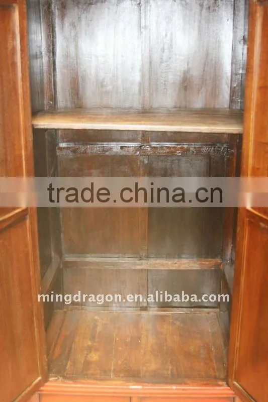 Antique Chinese Red Large Wedding Cabinet