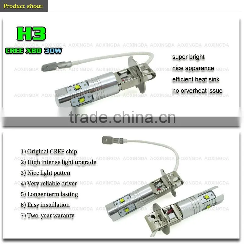 car fog light bulb H3 CREE 30W