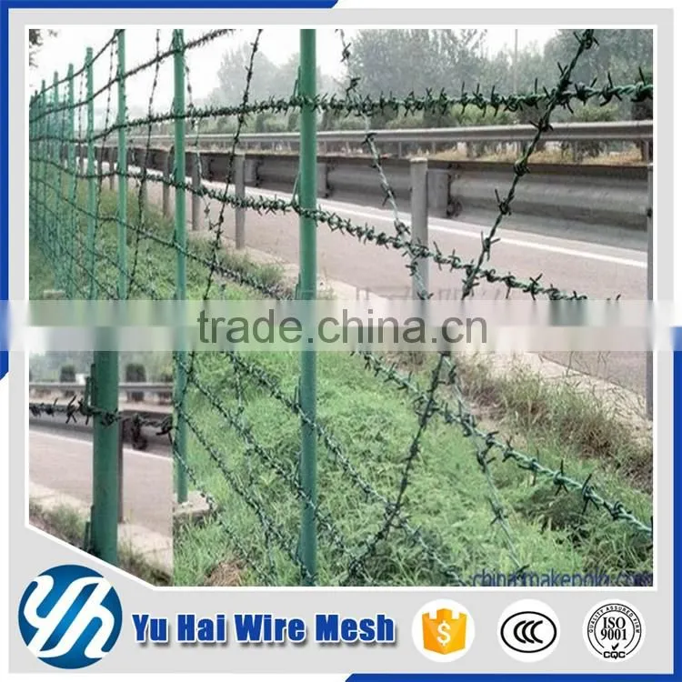 galvanized pvc/pe coated barbed iron wire price