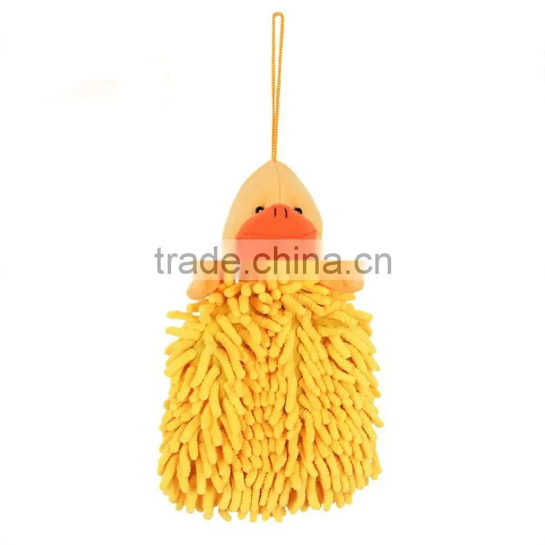 2015 good sale chenille cartoon animal hand towel