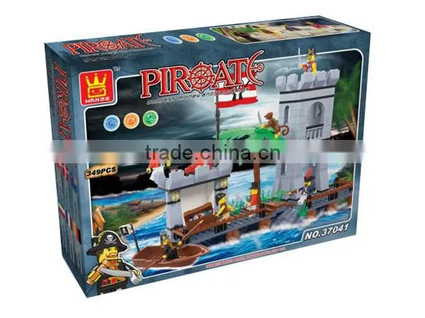 Pirate plastic diy enlighten brick funny toys square block pirate figure