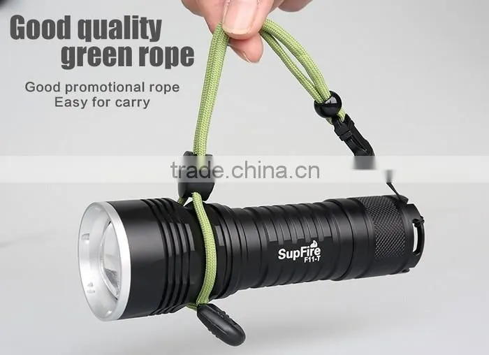 1100lumens New Design Rechargeable LED Torchlight F11-T 10W Flashlight with Focusing Zoom