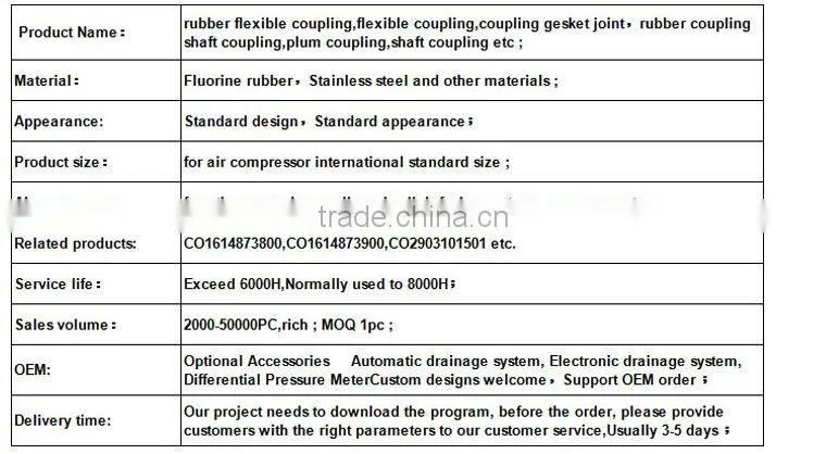Sullair compressor replacement parts flexible rubber coupling 8829003-322